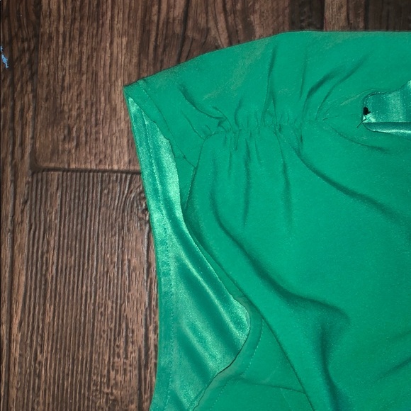 Green Petal Front Dress - Picture 3 of 5